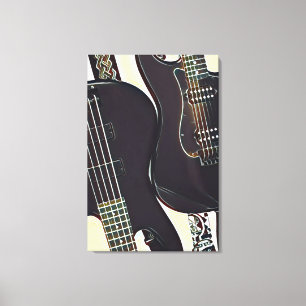 Vintage Geburtstagsgeschenk für Gitarre Leinwanddruck