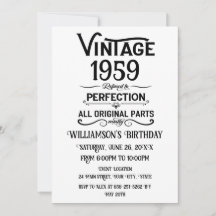 Vintage Geburtstagsgeschenke schwarz