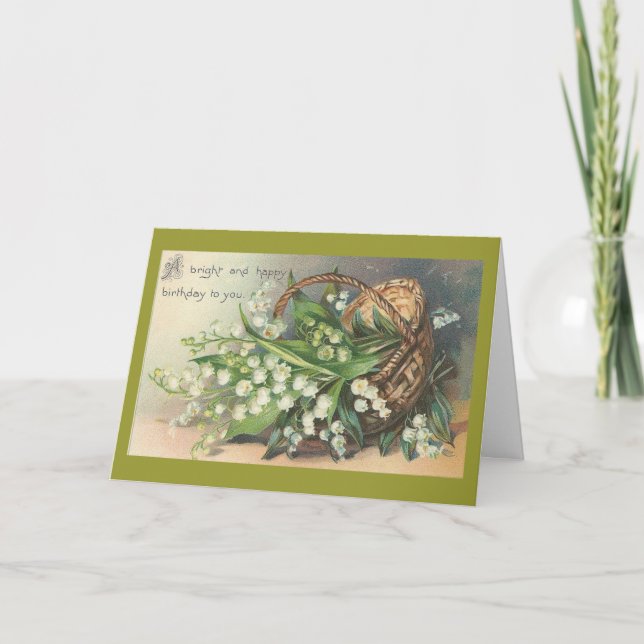 Vintage Geburtstagsgrüße. Karte (Vorderseite)