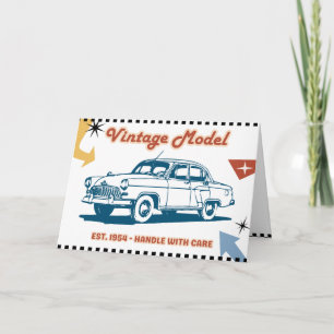 Vintage-Geburtstagskarte Modell - 1954 Klassiker Feiertagskarte