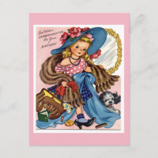 Vintage Geburtstagskarte. Postkarte