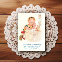 Vintage Geburtstagskarte Postkarte Anfang 1900