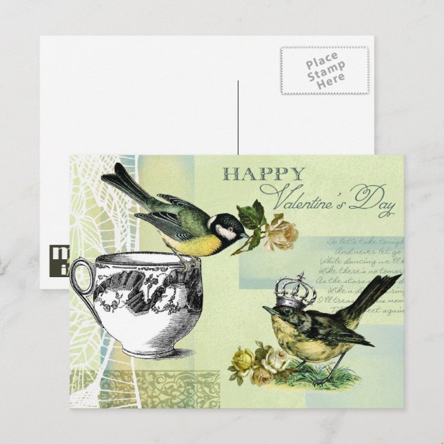 Vintage Geburtstagskarten Feiertagspostkarte (Vorne/Hinten)