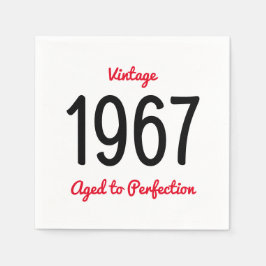 Vintage Geburtstagsparty 1967 alt bis perfekt 50 Serviette