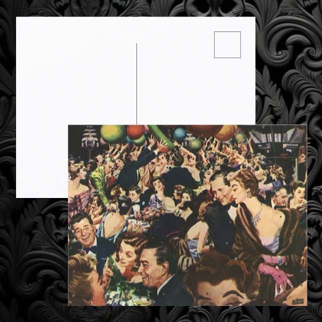 Vintage Geburtstagsparty Balloons, Hollywood Theme Postkarte (Von Creator hochgeladen)