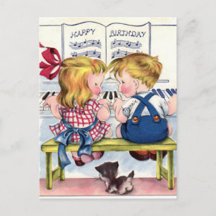 Vintage-Geburtstagspostkarte Postkarte