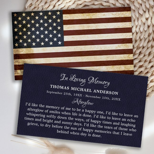 Vintage Gedenkkarte der amerikanischen Flagge (Von Creator hochgeladen)