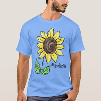 Vintage Geetie Leben Sonnenschein Sonnenblume Froh T-Shirt