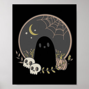Vintage-Geist Herbst Halloween Poster