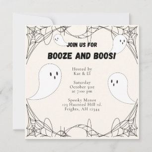 Vintage-Geister-Halloween-Einladung Einladung