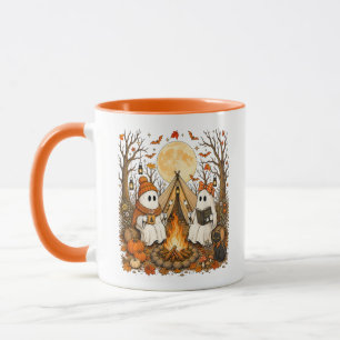 Vintage-Geister-Lagerfeuer-Camping-Herbst-Hallowee Tasse