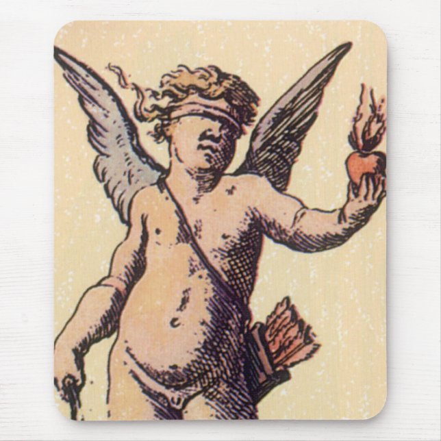 Vintage gekupferte Tarot Valentinenkarte Mousepad (Vorne)