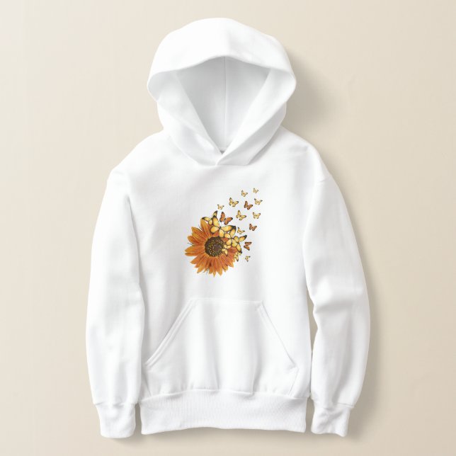 Vintage Gelbblütenblume Hoodie (Ablage )