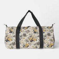vintage gelbe Blumen Reisetasche