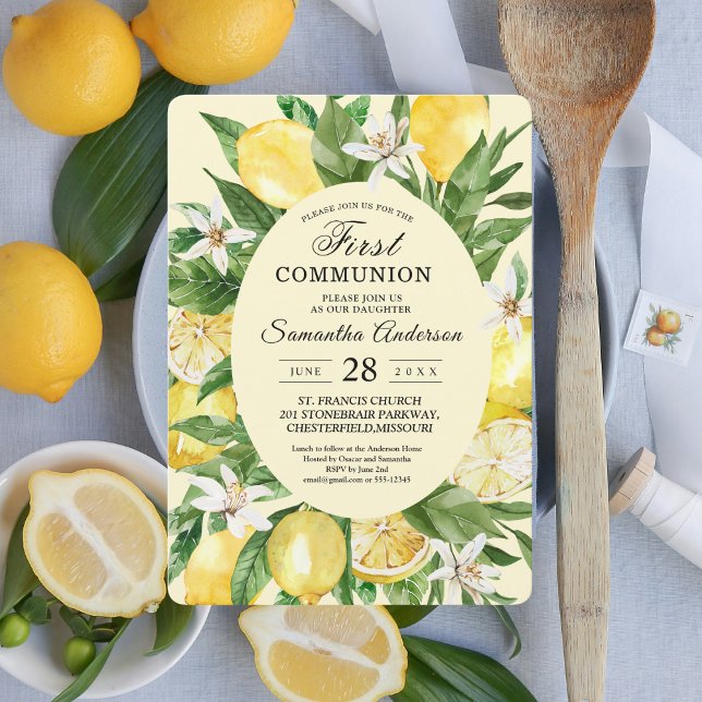 Vintage gelbe Lemons Einladung (Von Creator hochgeladen)