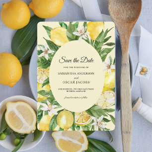 Vintage gelbe Lemons Save The Date