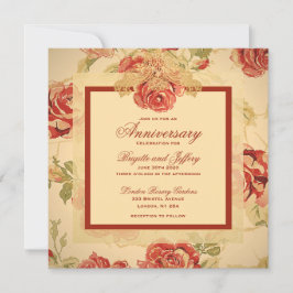 Vintage gelbe rustikale rote Rose Sonderhochzeit g Save The Date