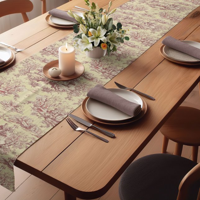 Vintage Gelbjochröte Kurzer Tischläufer (Von Creator hochgeladen)