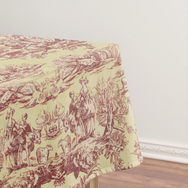 Vintage Gelbjochröte Tischdecke (Beispiel)