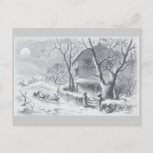 Vintage-Gemälde 'Ein Besuch von Sankt Nikolaus' Postkarte