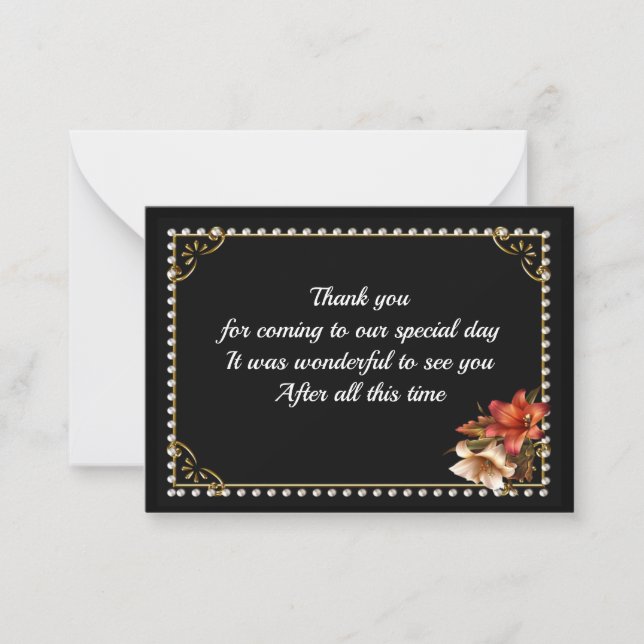 Vintage Gemstone Frame Dankeschön Karten (Vorderseite)