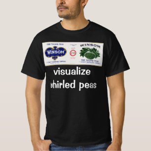 Vintage-Gemüse-Dosenetiketten-Kunst, Winsom Erbsen T-Shirt