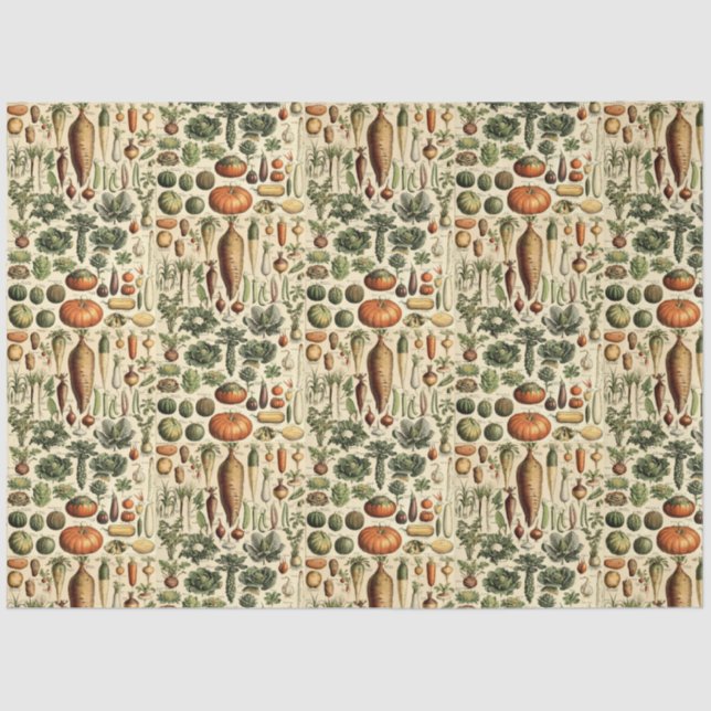 Vintage Gemüsemöglichkeiten von Adolphe Millot Seidenpapier (Vorderseite)