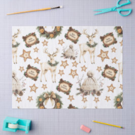 Vintage Gemütliches Weihnachten Seidenpapier