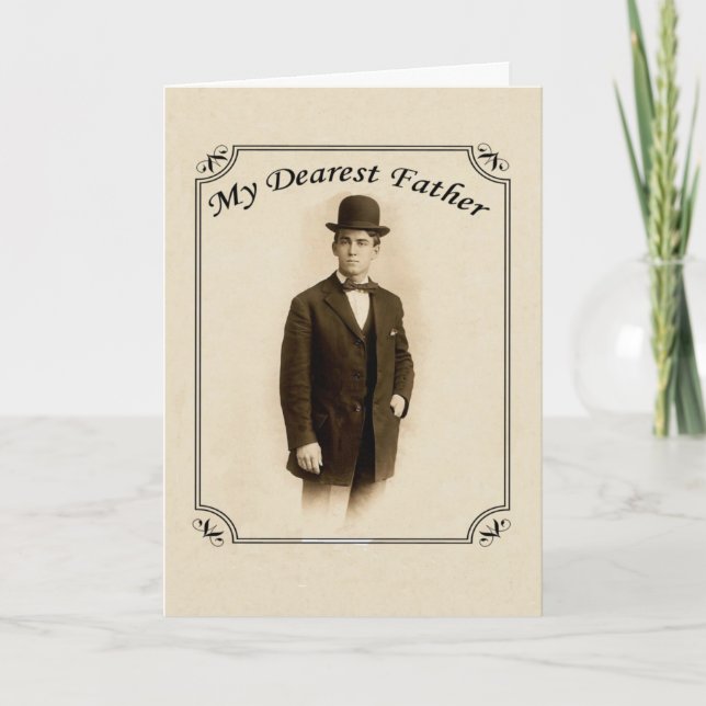 Vintage Gentleman Vatertagskarte Karte (Vorderseite)