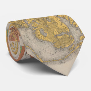Vintage geologische Karte Nord-Carolina (1887) Krawatte