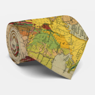 Vintage geologische Karte von Russland (1922) Krawatte