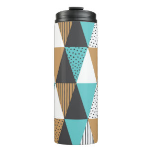 Vintage-Geometrie: Abstrakte Illustration. Thermosbecher