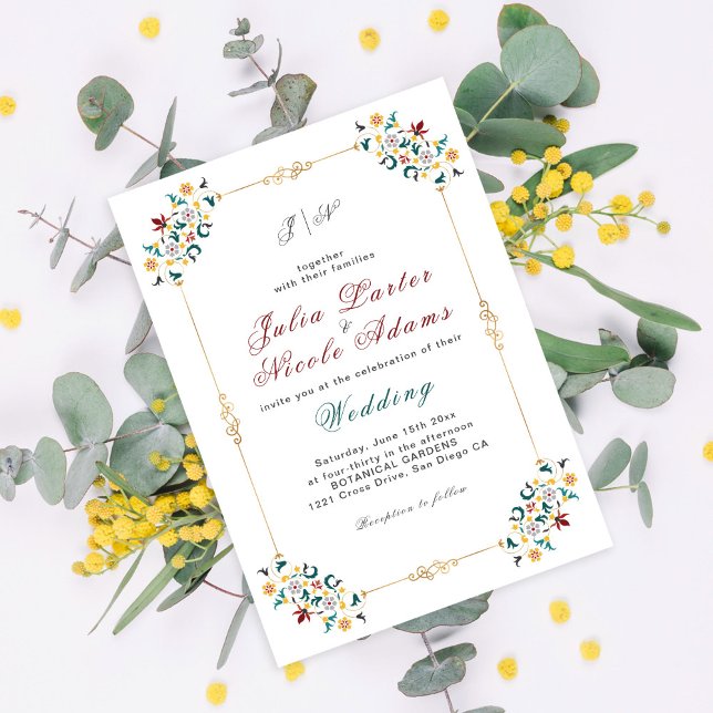 Vintage Geometrie — Klassische Motif Hochzeit Einladung (Von Creator hochgeladen)