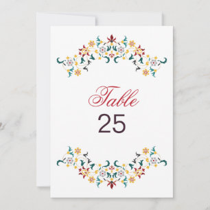 Vintage-Geometrie-Motiv Hochzeitstisch-Nummer  Einladung