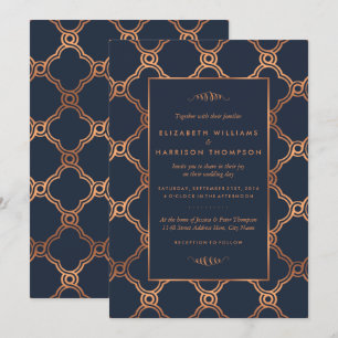 Vintage geometrische Art-Déco-Hochzeit Einladung