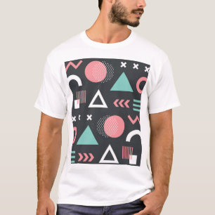Vintage geometrische Figuren: nahtlose Gestaltung. T-Shirt