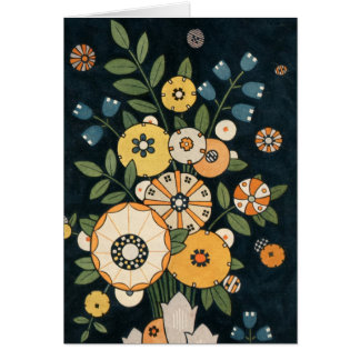 Vintage geometrische Kreis-Blumen-abstraktes