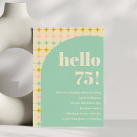 Vintage geometrische Pastel Stars Chic Geburtstags