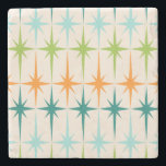 Vintage geometrische steinuntersetzer<br><div class="desc">Vintag. Geometrics. Sternexplosionen. Wenn Sie Liebe irgendwie jener Wörter, dieser retro Vintage geometrische Sternexplosion-MarmorsteinUntersetzer für Sie sind. Ausrüstungsbeschreibungen dieses der Mitte des Jahrhunderts moderne ein Sahnehintergrund mit Reihen des Türkises, des Limonen Grüns, der Orange und der aquamarinen Sternexplosionen. Dieser Modentwurf passt schön mit dem Retro beweglichen atomarmuster der merkwürdigen kleinen...</div>