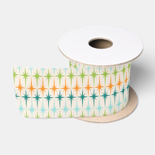 Vintage geometrische Sternenexplosionen Satinband