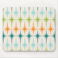 Vintage geometrische Sternexplosionen Mousepad