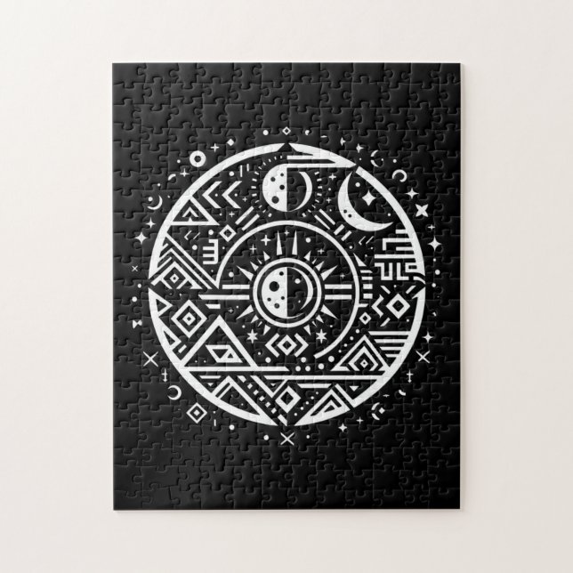 Vintage geometrische Tribalkunst (Vertikal)