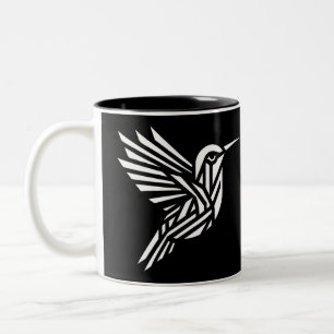 Vintage geometrische Tribalkunst Zweifarbige Tasse