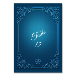 Vintage geometrische Türkis Hochzeitfeier Tischnummer