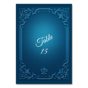 Vintage geometrische Türkis Hochzeitfeier Tischnummer