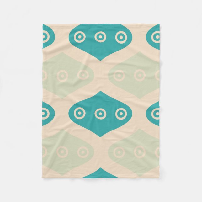 Vintage-Geometrisches Muster Fleecedecke (Vorderseite)