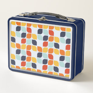 Vintage-Geometrisches Muster Metall Brotdose