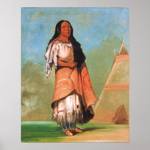Vintage George Catlin, Indianermädchen Poster
