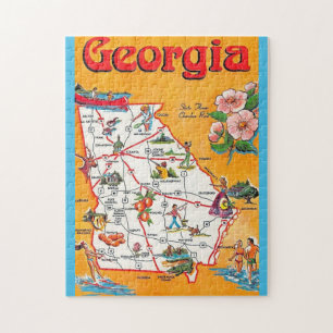 Vintage-Georgia-Postkarte 11x14