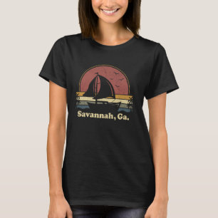 Vintage Georgia Savannah Segelboot Segeln Booten T-Shirt